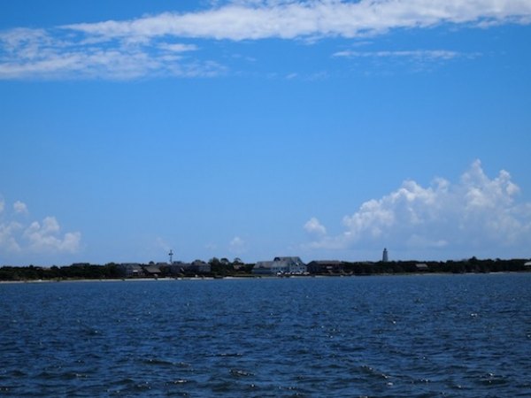 Live Oaks Coming into Ocracoke, August 2012